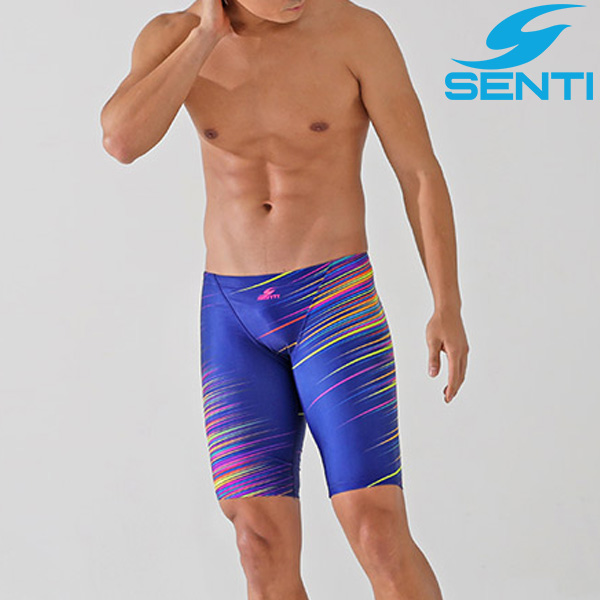 센티 MSTQ-20306-BLPK 컬러빔 남성 준선수용 5부 수영복